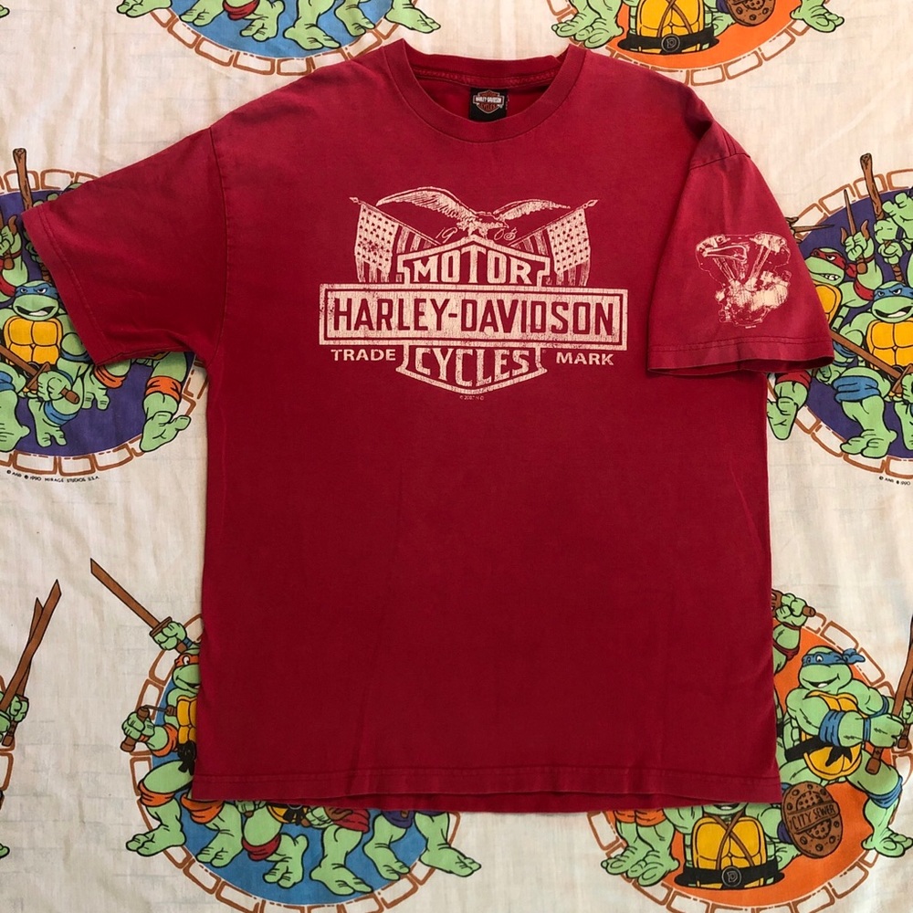 Vintage Harley Davidson 2007 Surf City Huntington Beach,CA T Shirt Mens XL